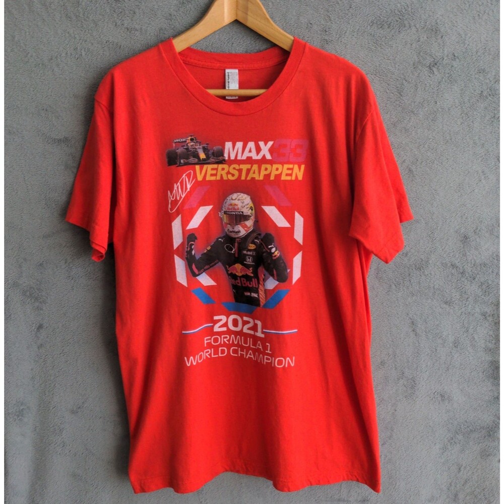 American Apparel x Red Bull Racing Max Verstappen F1 Graphic T-Shirt Mens Large